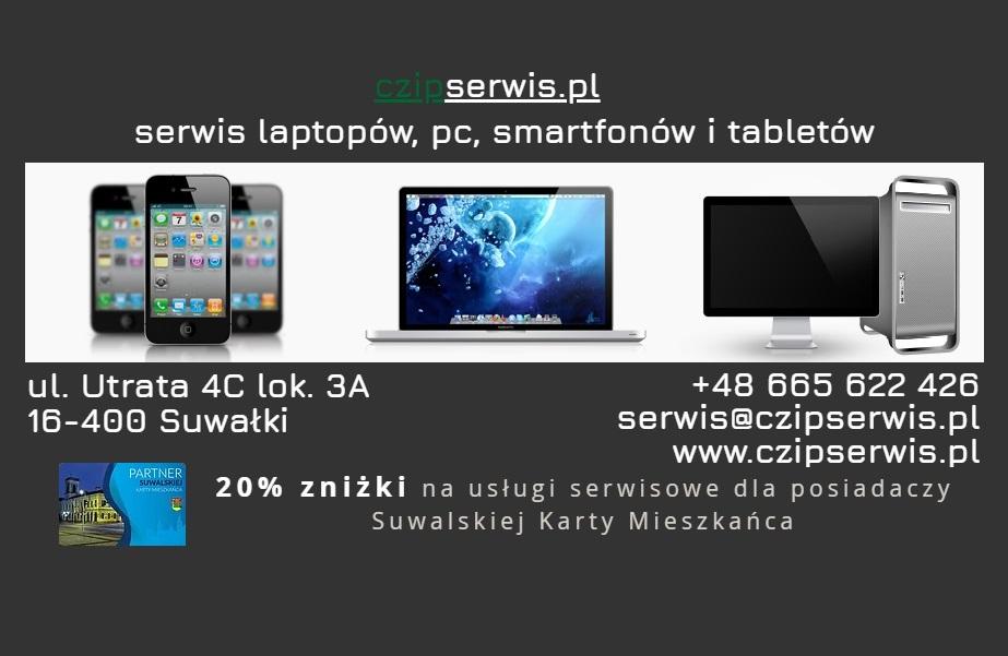 Serwis, naprawa laptopów pc smartfonów tabletów konsol, wymiana BGA, Suwałki, podlaskie