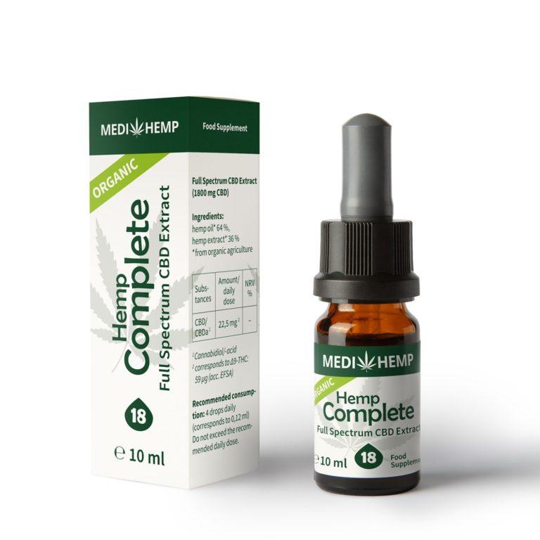 Olej CBD 18% MEDIHEMP BIO 10ml - front