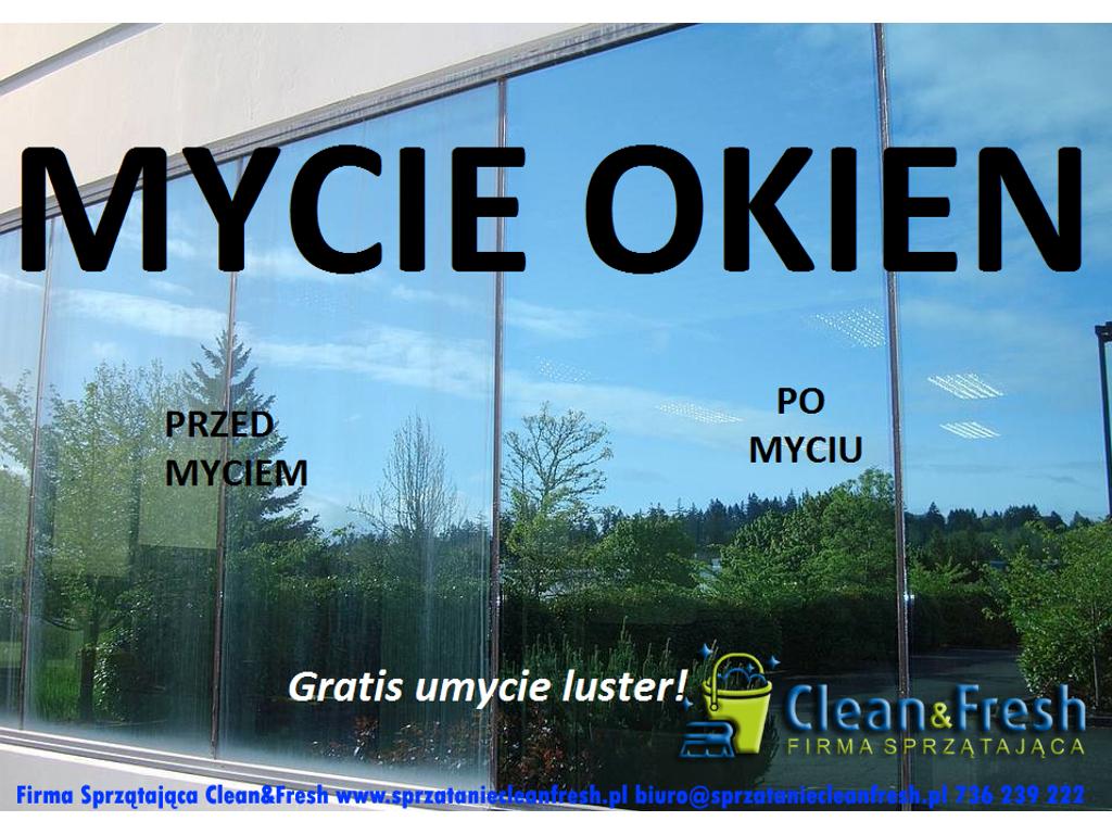 Mycie okien mycie witryn www.sprzataniecleanfresh.pl