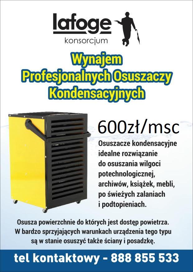 Wynajem profesjonalnych osuszaczy kondensacyjnych - Szybko, skutecznie, Wrocław, dolnośląskie