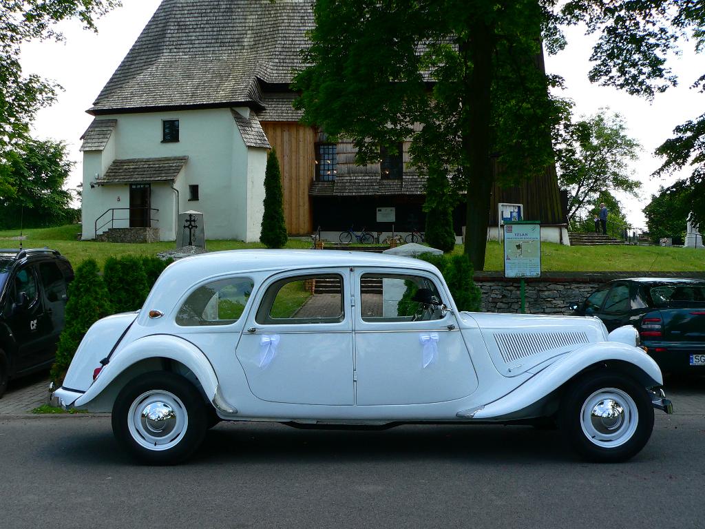 Biały zabytkowy Citroen Traction Avant idealne auto do ślubu, Katowice, śląskie