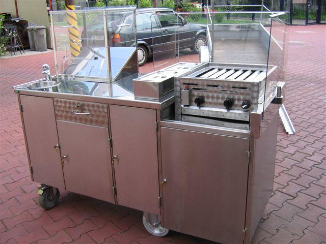 Wózek gastronomiczny do hot dogów i grillowania