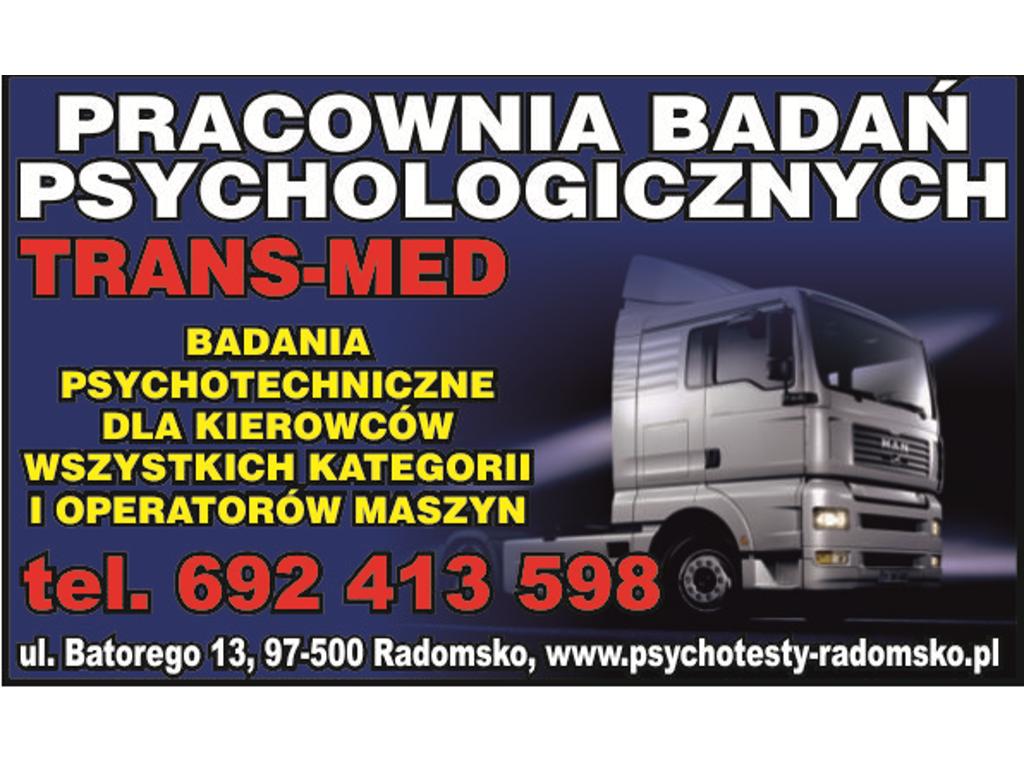 Psychotesty dla kierowców - Radomsko, łódzkie