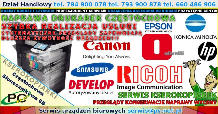 Drukarki HP Brother Epson Kserokopiarki Ricoh Konica Minolta Serwis , Częstochowa, śląskie