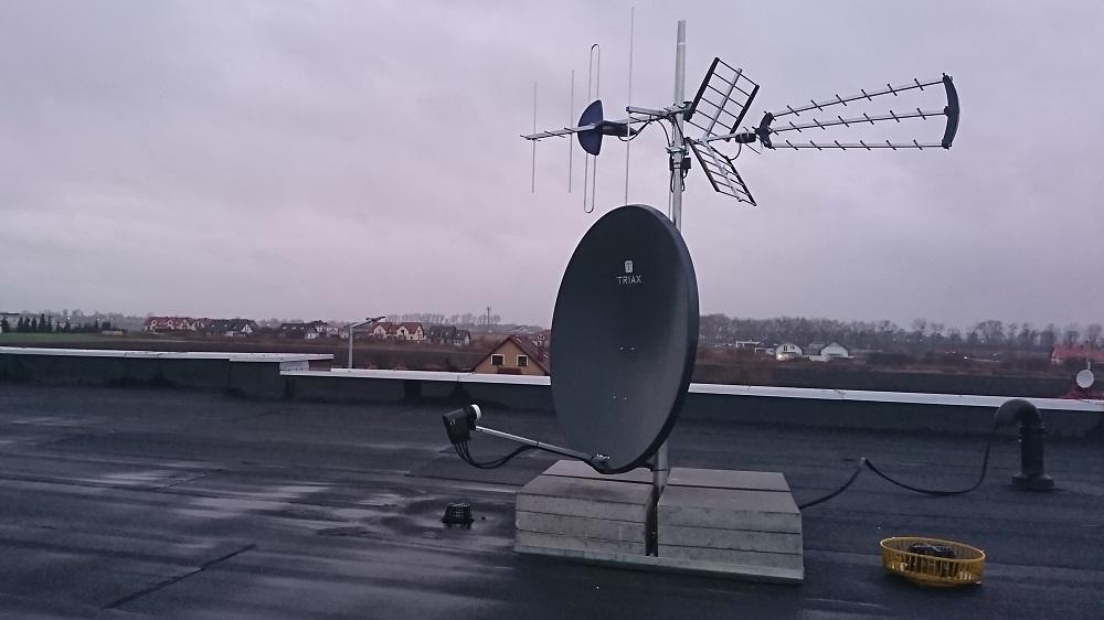 Montaż anteny TV-SAT wraz z anteną DVB-T