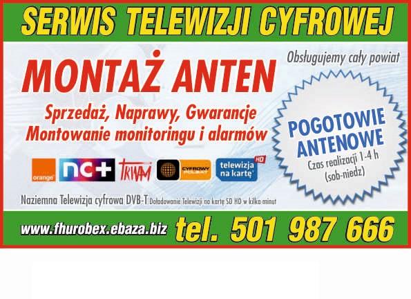 Montaż,ustawianie anten,instalacje TV SAT,Chojnów, dolnośląskie