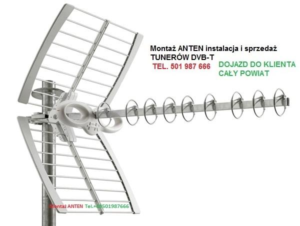 Montaż anten,ustawienie anteny,telewizja na kartę,trwam,DVB-T, Konotop, lubuskie