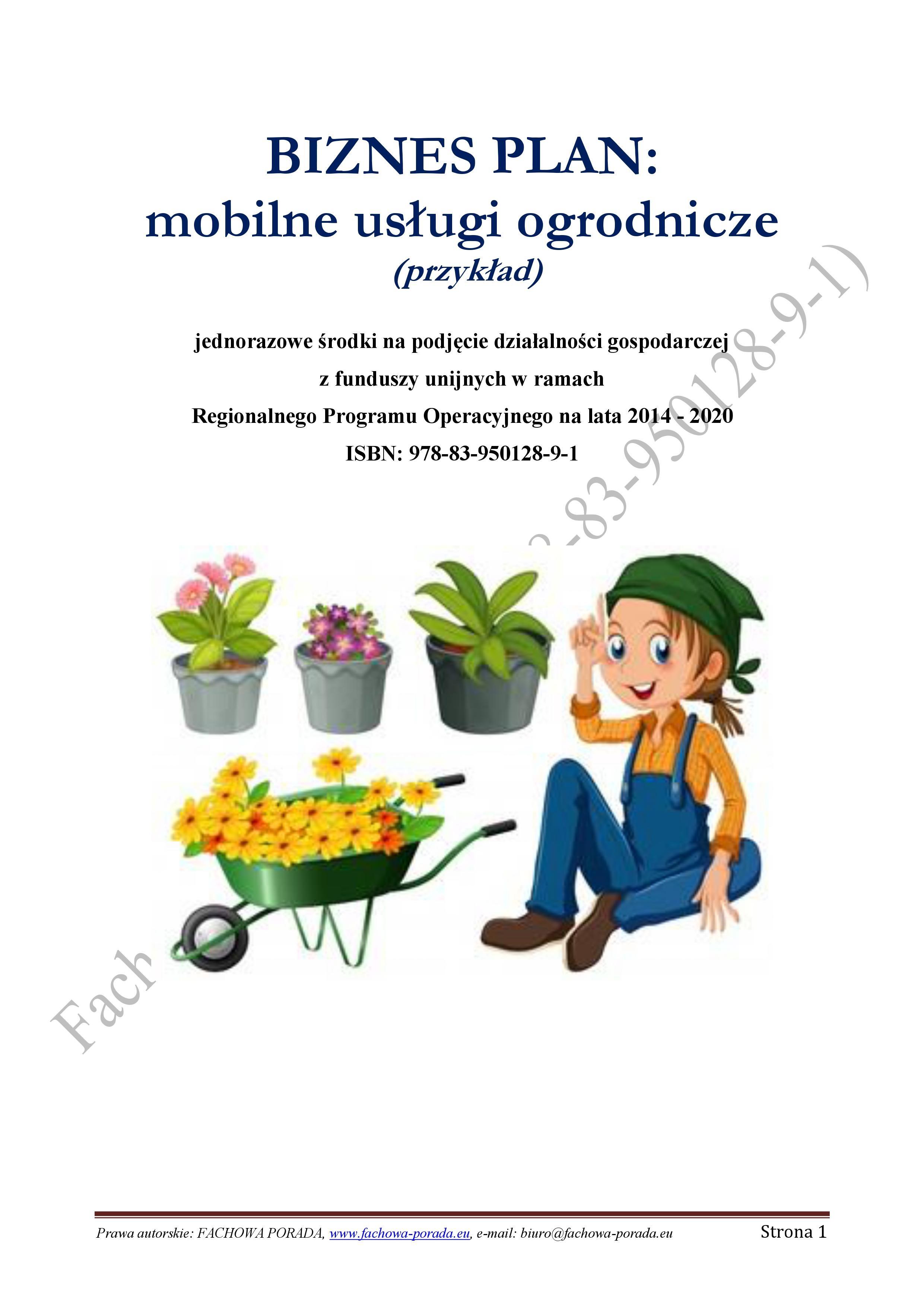 BIZNESPLAN mobilne usługi ogrodnicze (przykład) 2018