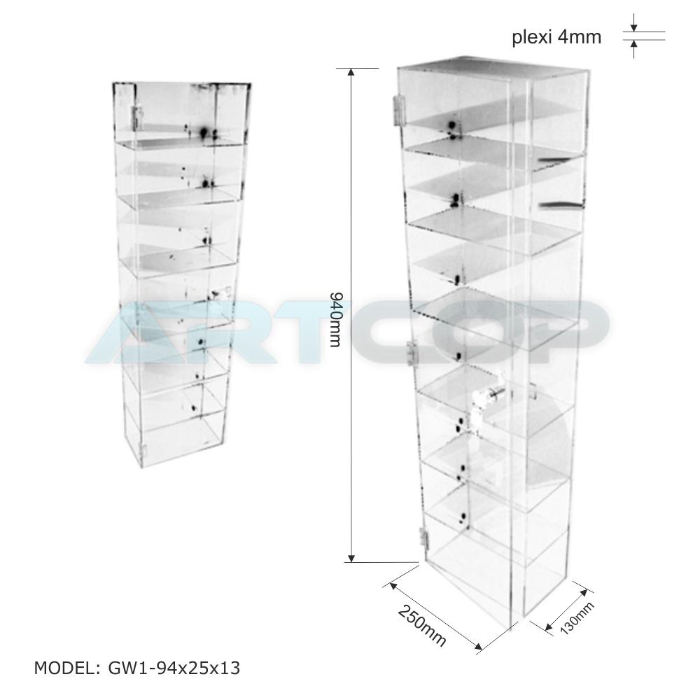 gablotka z plexi GW1-94x25x13 - Zdjęcie nr 2