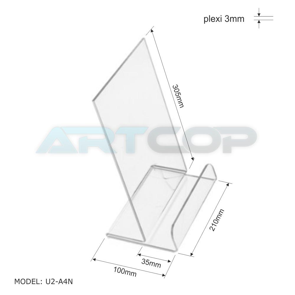stojak na ulotki z plexi, podajnik ulotek z plexi - nr 2