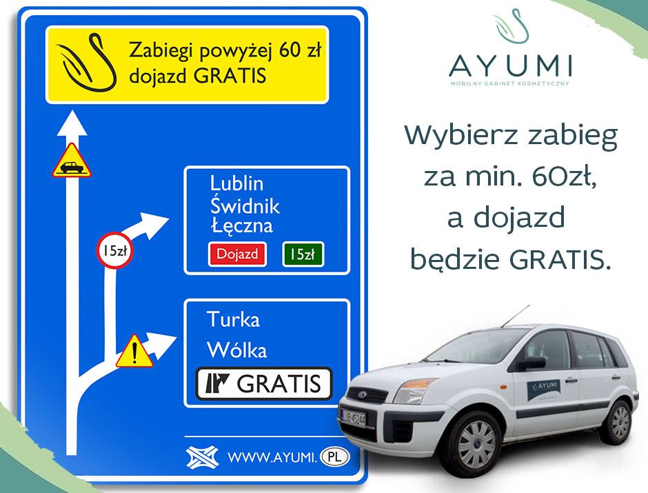 Mobilny gabinet kosmetyczny AYUMI - dojazd do domu klienta, Turka, Lublin, Świdnik, Łęczna, lubelskie