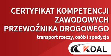 Kurs na Certyfikat Kompetencji Zawodowych - transport drogowy, Lublin, lubelskie