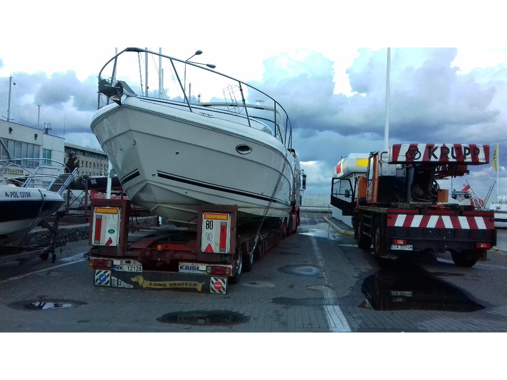 Transport Jachtów statek Hausboot łodzi ponadgabarytowy, Wołomin, mazowieckie