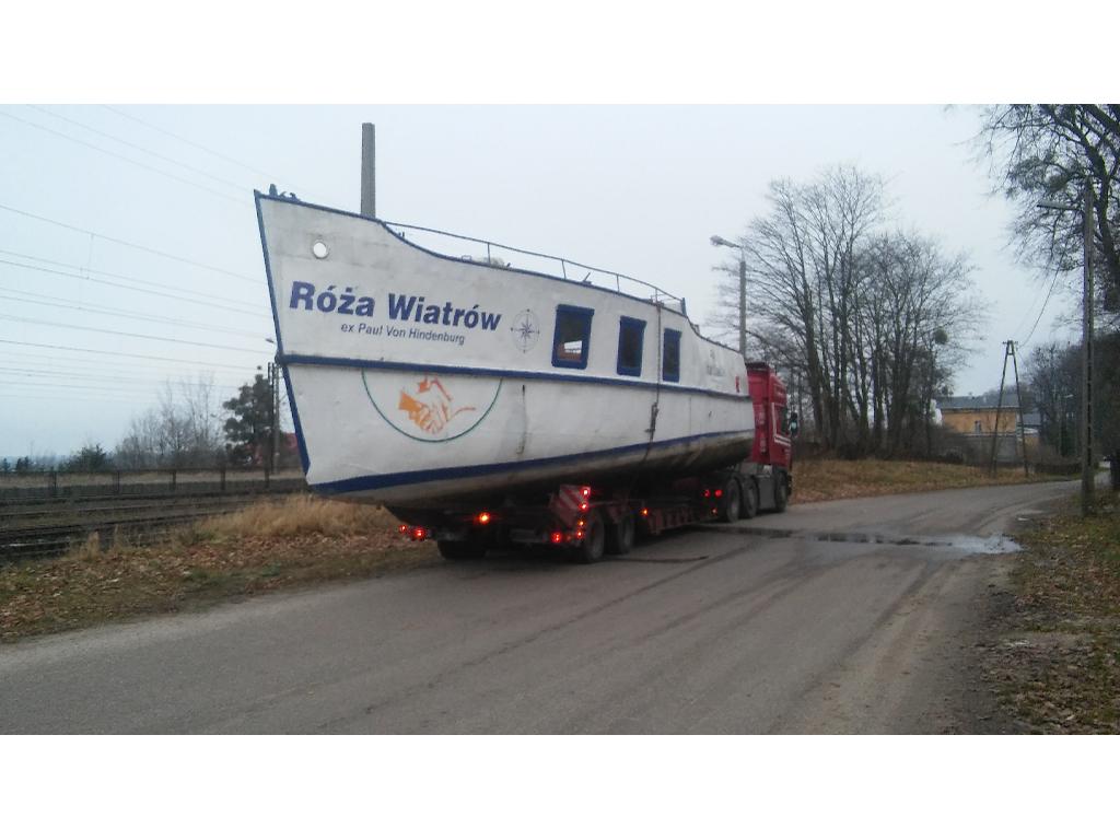 Transport Jachtów statek Hausboot łodzi ponadgabarytowy, Wołomin, mazowieckie