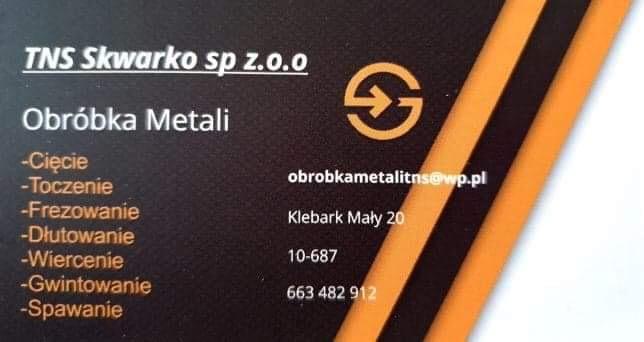 Obróbka metali, Klebarka Mały, warmińsko-mazurskie