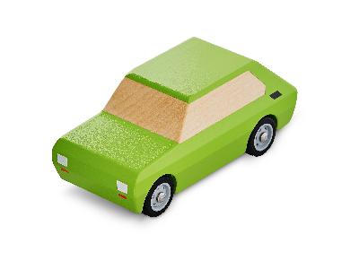 Mały-F - drewniany samochodzik - Fiat 126p - kliknij, aby powiększyć