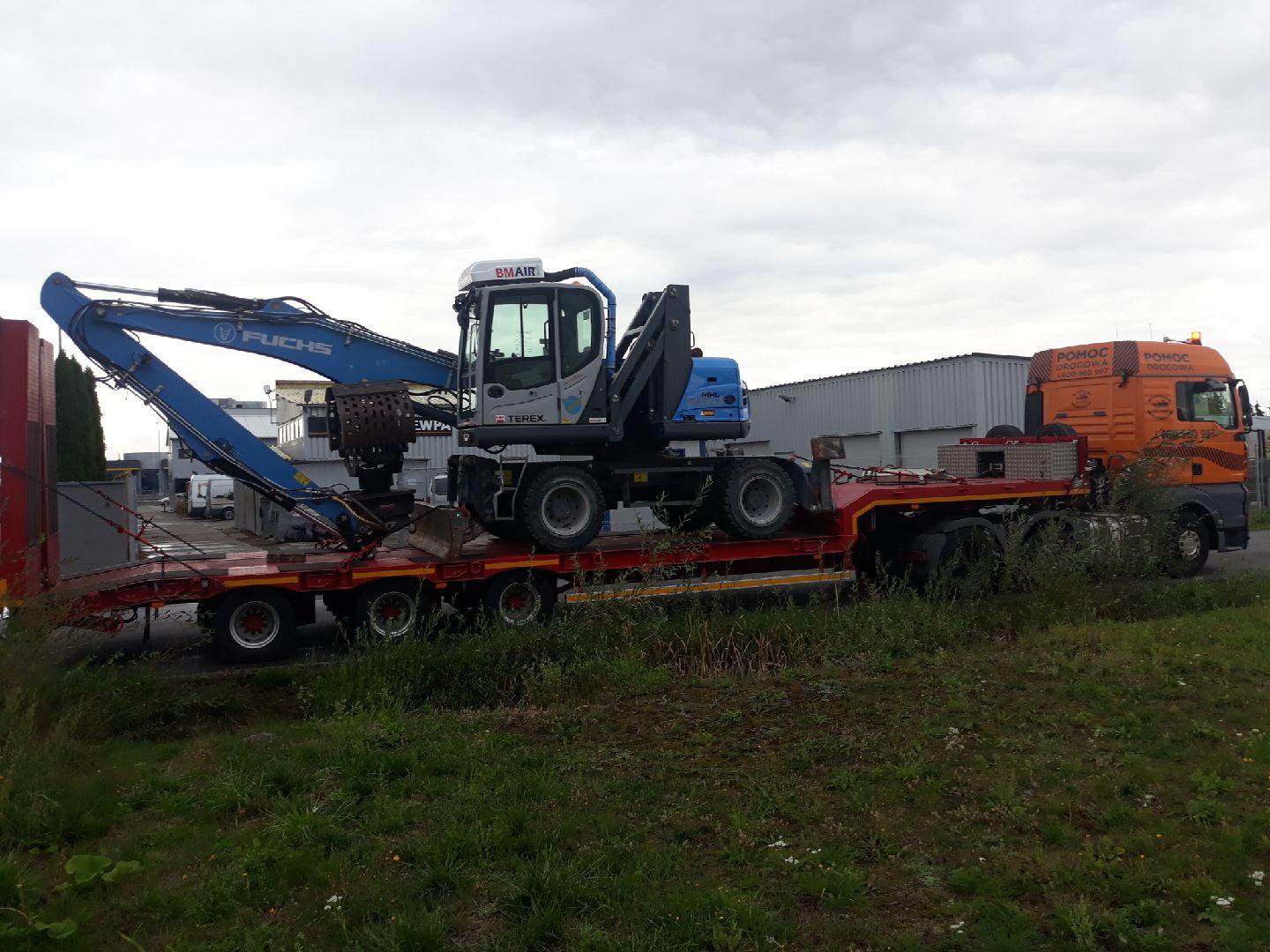 Transport niskopodwoziowy maszyn i koparek transport maszyn Poznań, wielkopolskie