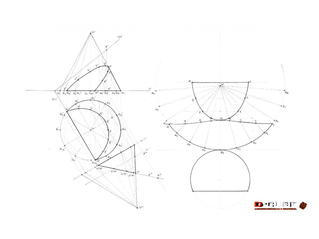 GEOMETRIA WYKREŚLNA - KOREPETYCJE, WYKONYWANIE RYSUNKÓW