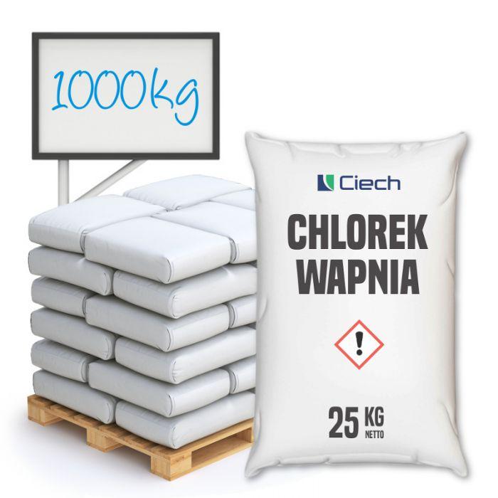 Chlorek wapnia 1000 kg (40 worków)  1325, 34 zł  Wysyłka kurierem