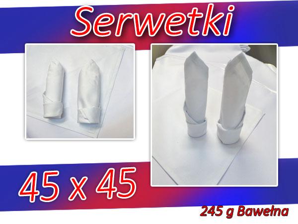 Serwetki Bankietówki 45 x 45 Bawełniane 245G , Łomża, podlaskie