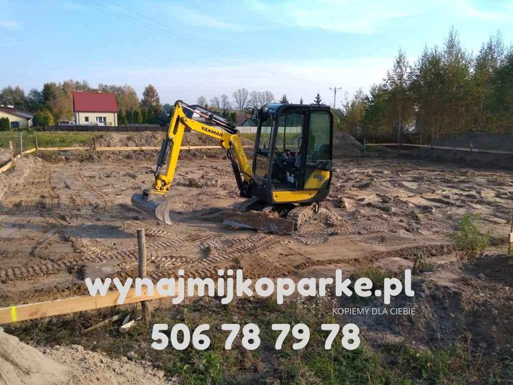 Wynajem minikoparki z operatorem Warszawa 506787978