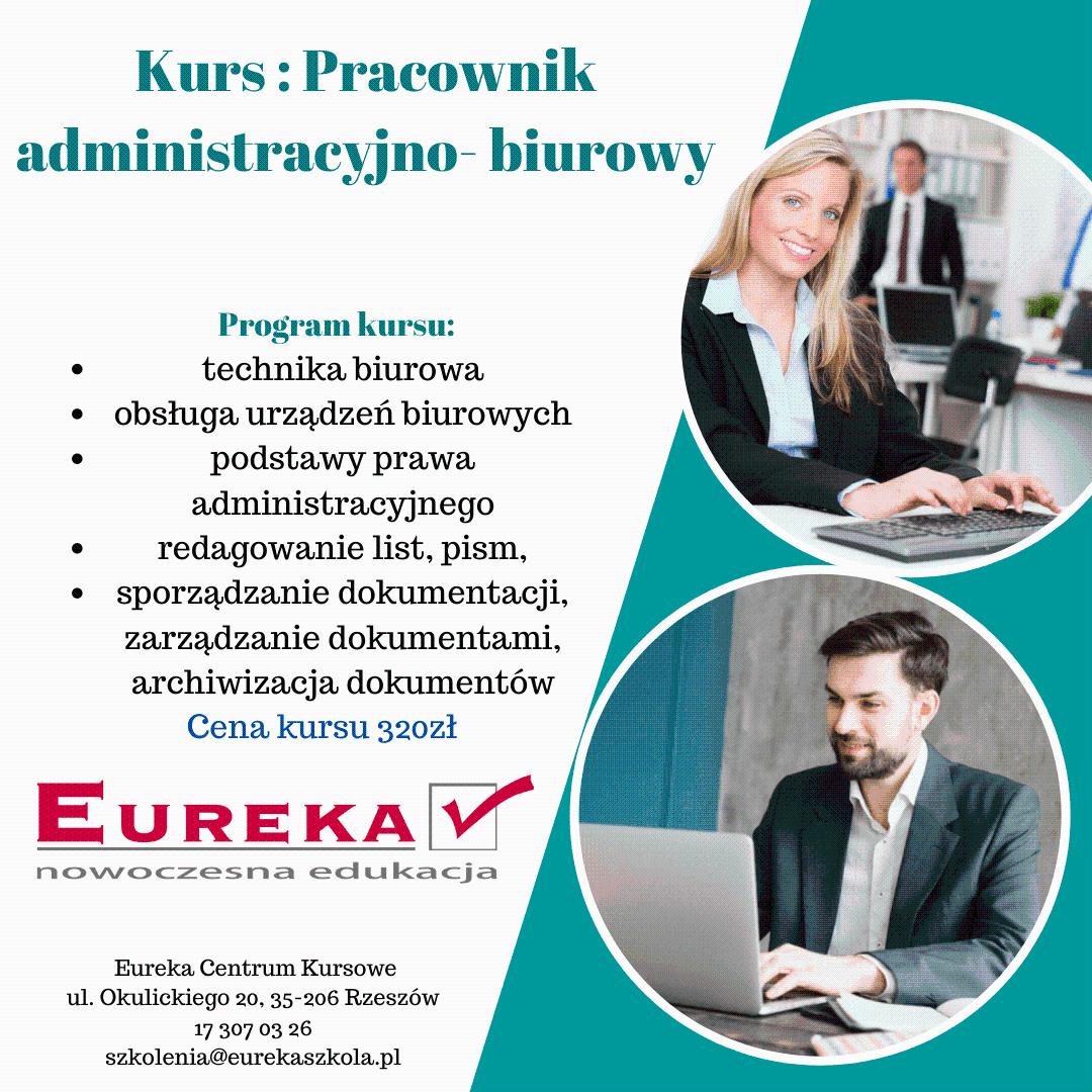 Kurs Pracownik administracyjno-biurowy  ONLINE, Rzeszów, podkarpackie