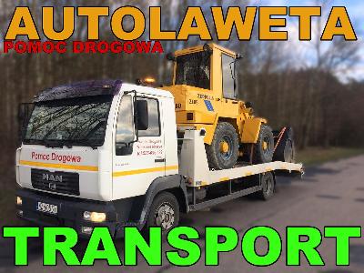 AUTO LAWETA Transport maszyn rolniczych budowlanych i innych - kliknij, aby powiększyć