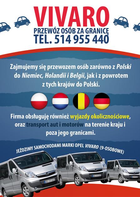 Przewóz osób, Włocławek  do Holandii, Niemcy, Belgia, mazowieckie