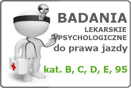 Badania na prawo jazdy i psychotesty kierowców Nowa Huta