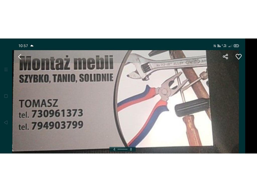 Montaż składanie mebli z paczek, serwis mebli. Demontaż i montaż. Prze, Słupsk, Koszalin, Sławno, Lębork, pomorskie