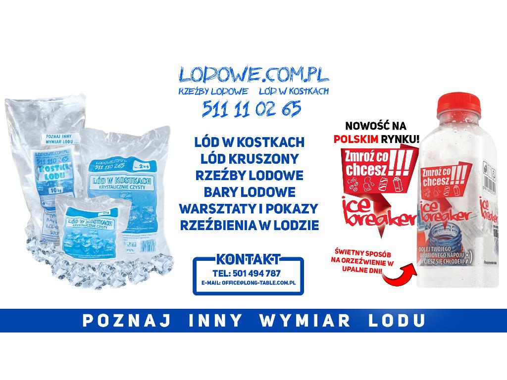 Producent lodu w kostkach,rzeźb lodowych,barów lodowych ..., - Łódź, łódzkie