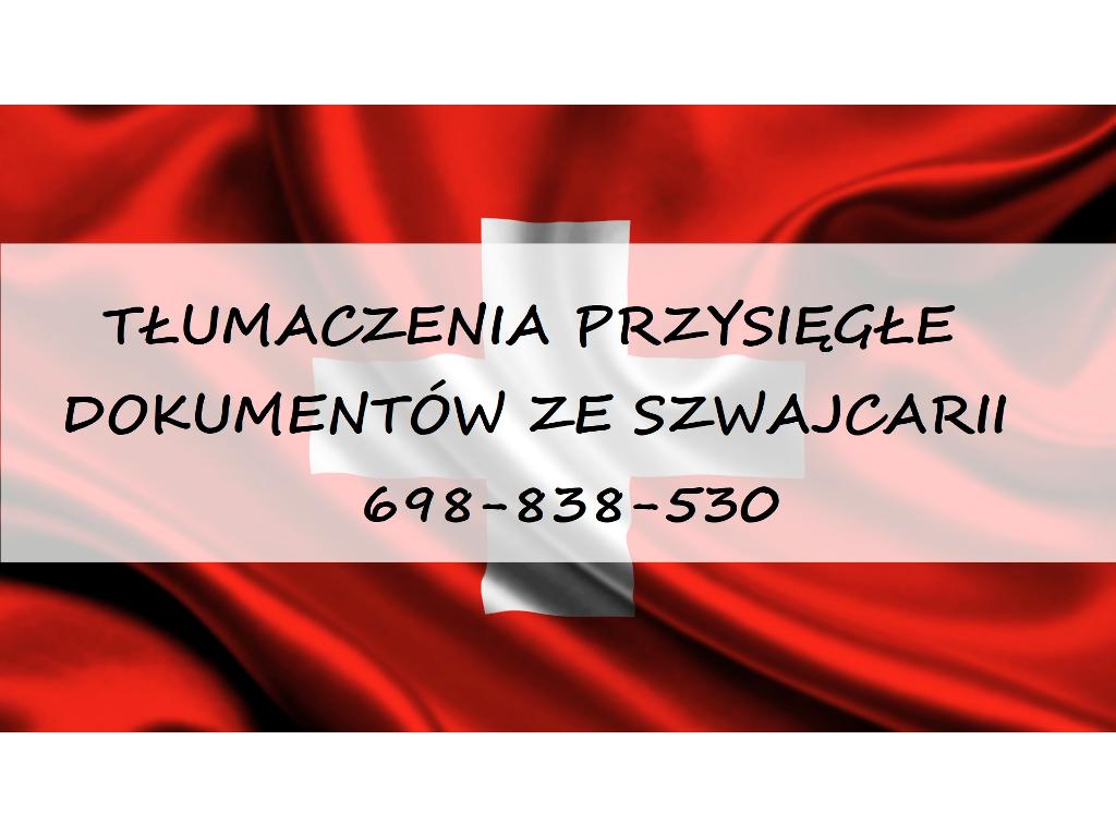 Szwajcaria tłumaczenia, Tłumaczenia przysięgłe dok ze szwajcarii, Wołomin, mazowieckie