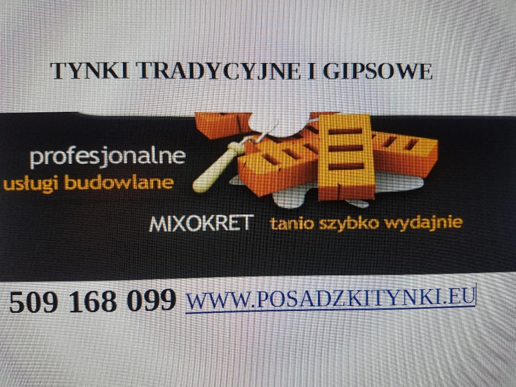 Tynki maszynowe wewnętrzne gipsowe i cementowo-wapienne, Zielonka, mazowieckie