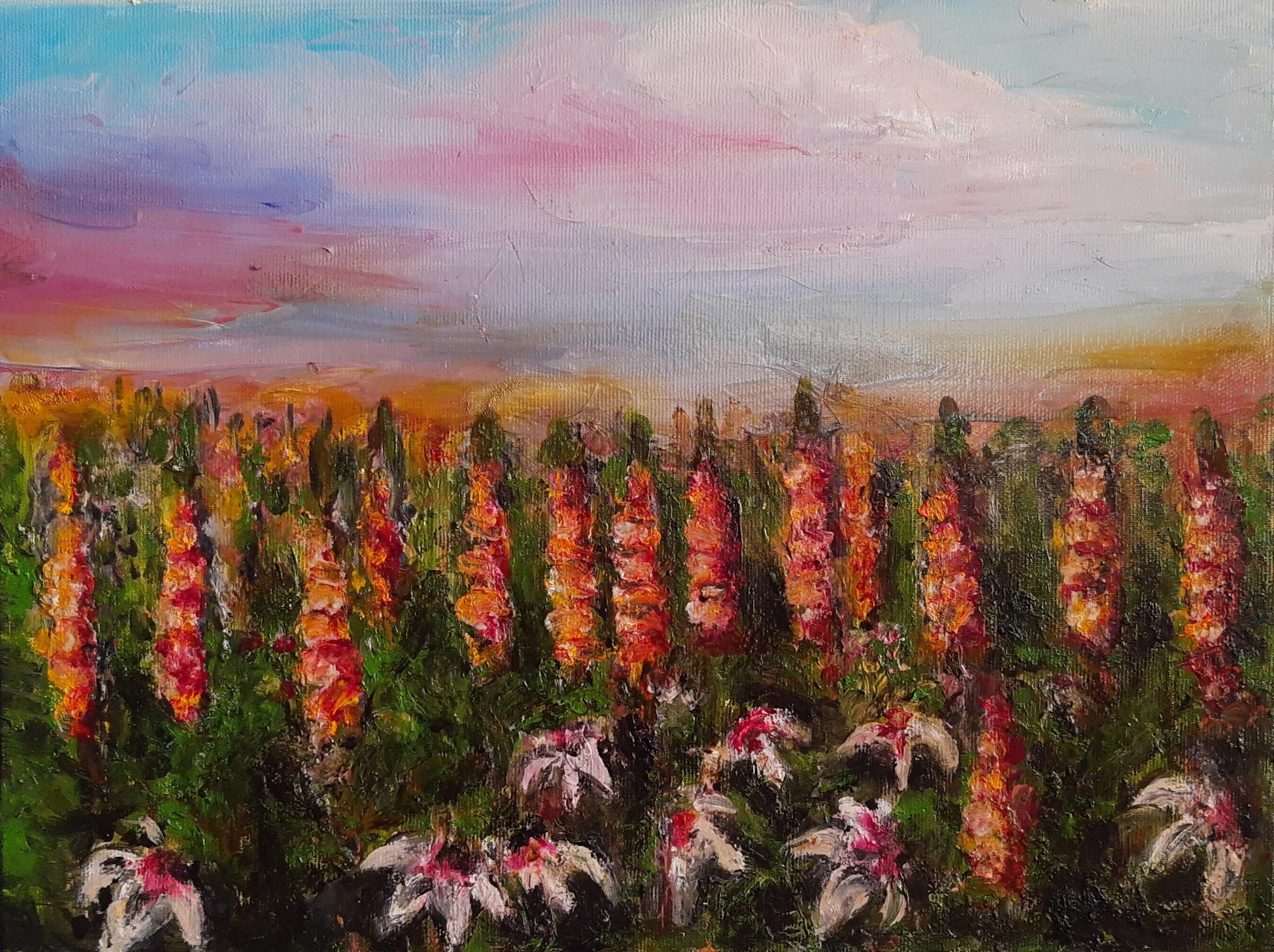 Łubin  -  obraz z serii Kwiaty polne