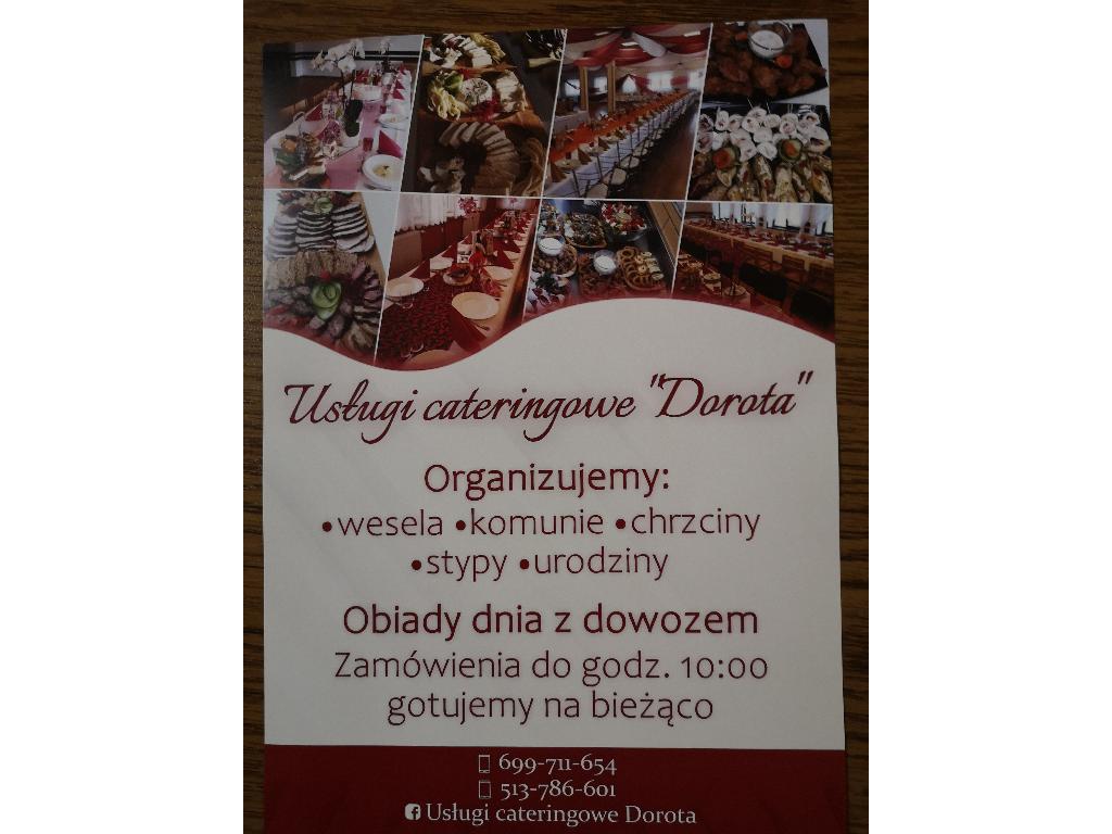 USLUGI CATERINGOWE DOROTA, Tymbark,Limanowa,Mszana,Gdów,Łapanów,Dobczyce, małopolskie