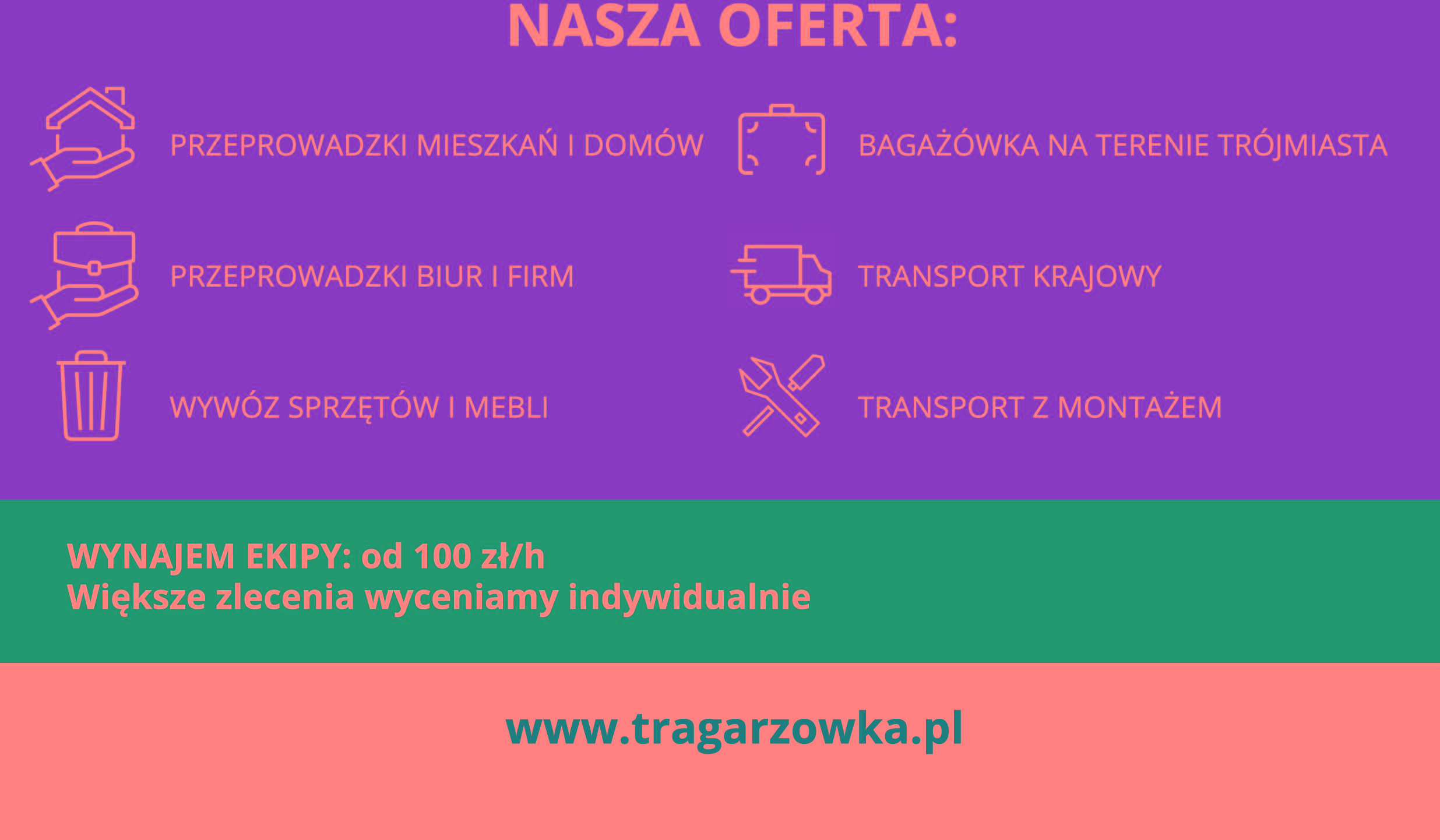 TRAGARZÓWKA - Przeprowadzki Gdańsk, GDAŃSK, Gdynia, Sopot, pomorskie