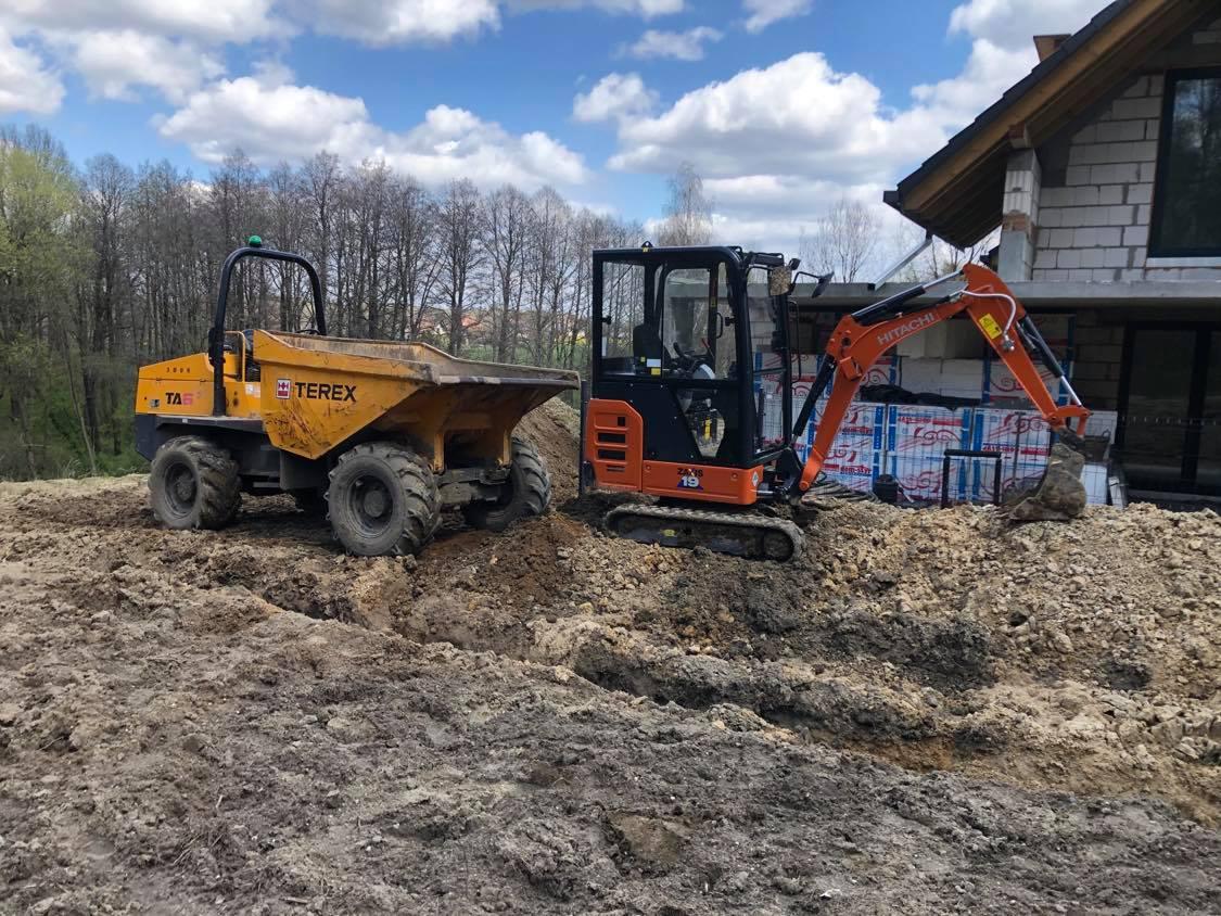 Roboty ziemne, wykopy, wyburzenia, usługi koparkami, śląskie