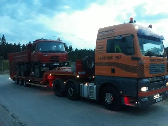 Transport maszyn 24 ton , pomoc drogowa, laweta Poznań Wielkopolska, wielkopolskie