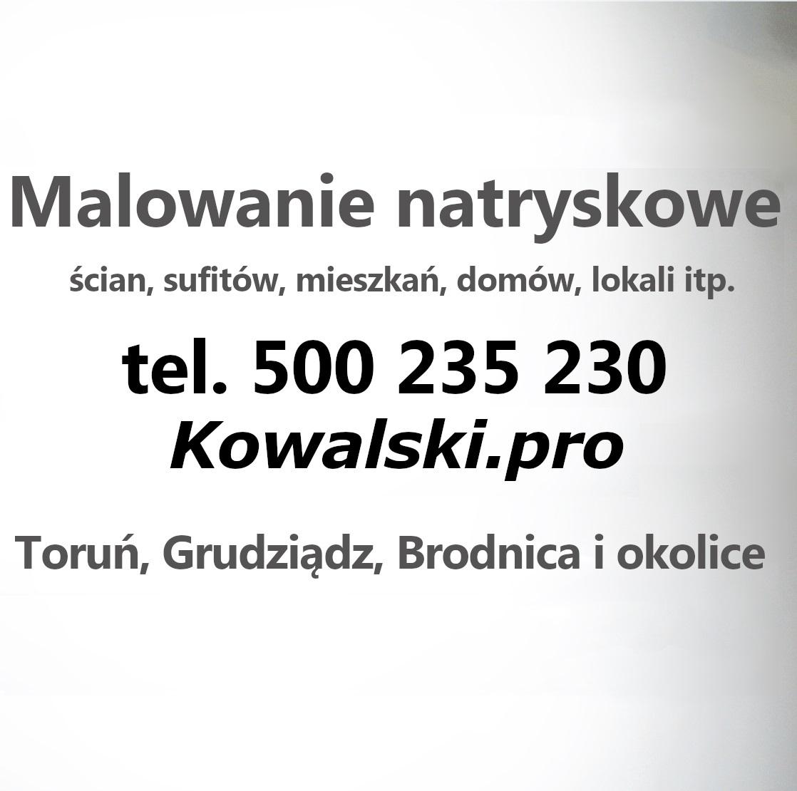 Malowanie natryskowe agregatem ścian sufitów domów mieszkań Toruń, kujawsko-pomorskie