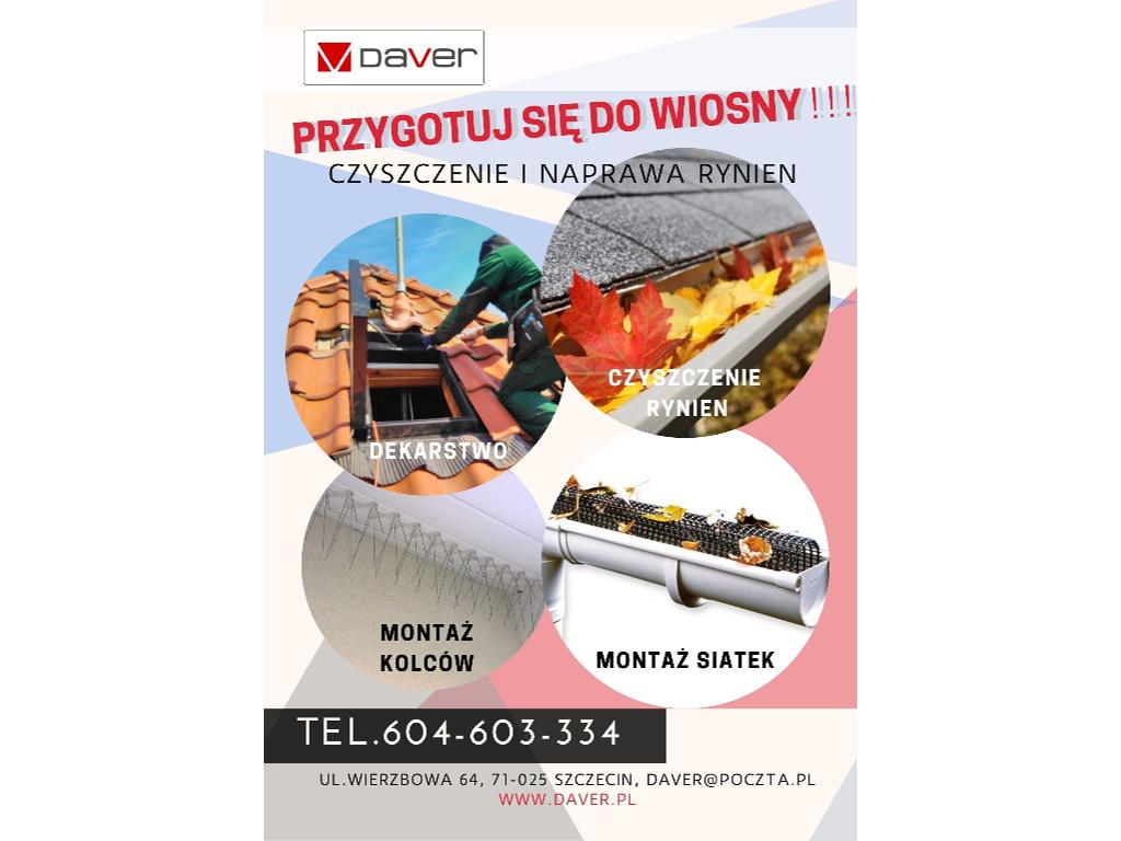 Czyszczenie rynien, dekarstwo, naprawa rynien oraz dachów - Szczecin, zachodniopomorskie