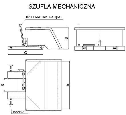 Szufla mechaniczna 0, 4m3  -  1900 zł netto