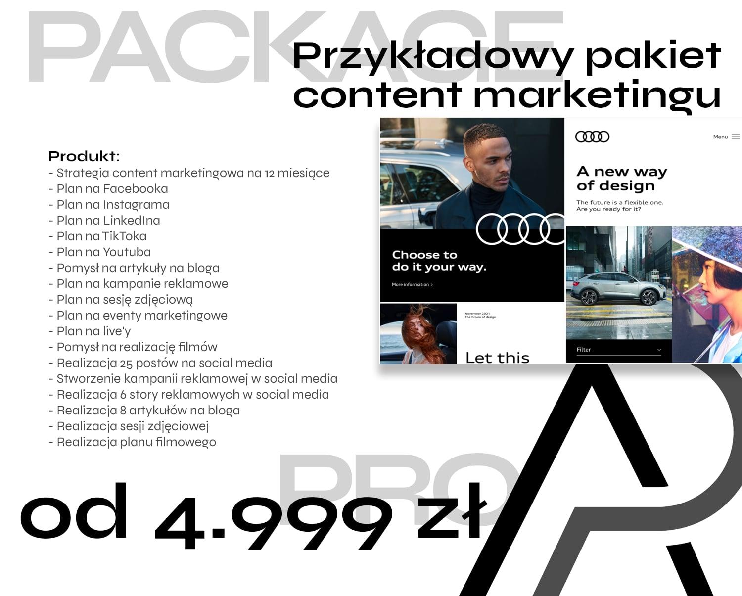 Przykładowy pakiet content marketingu