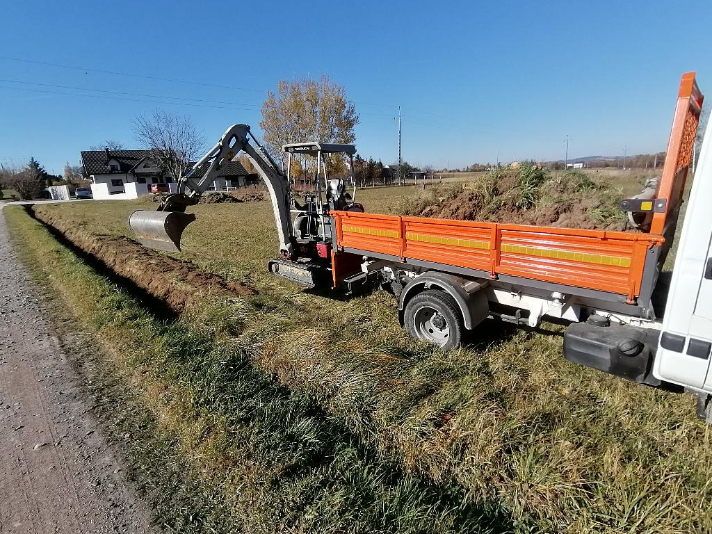 PRACE ZIEMNE usługi minikoparką wywrotką wozidłem świder Gorlice, małopolskie