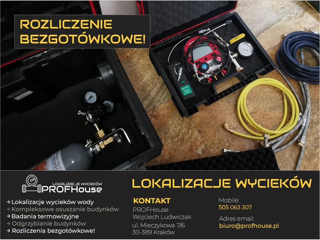 Lokalizacja wycieków Kraków