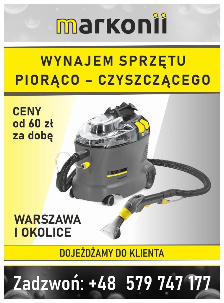 Wypożyczalnia odkurzaczy piorących myjek ciśnieniowych parownic, Warszawa, mazowieckie