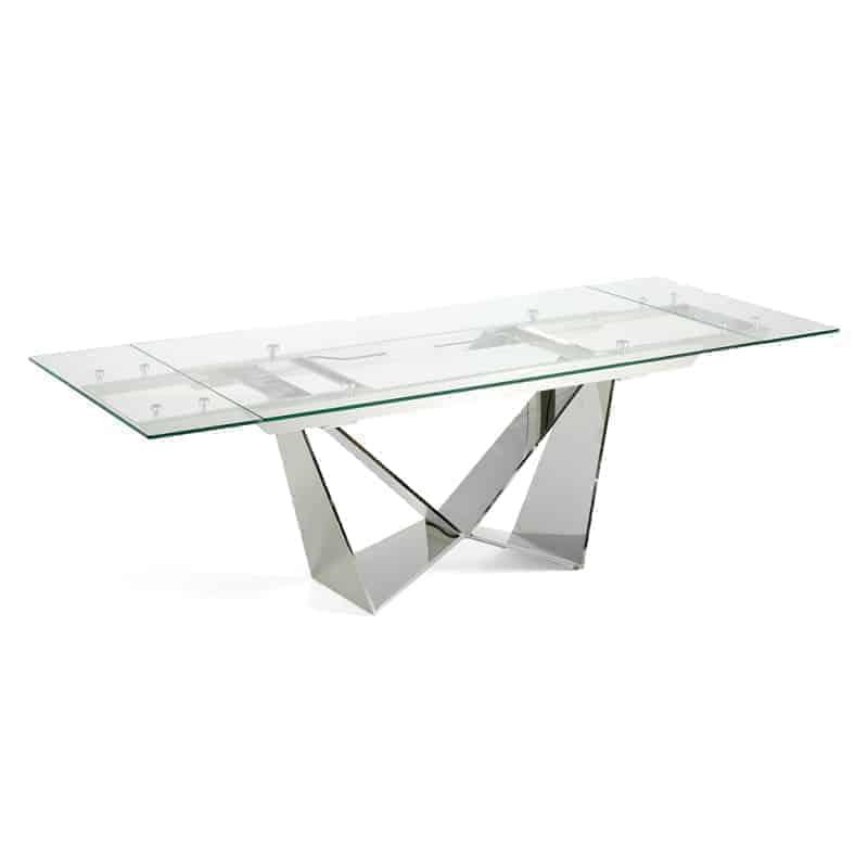 Stół rozkładany szklany Tikona 160 - 90 / 220 cm