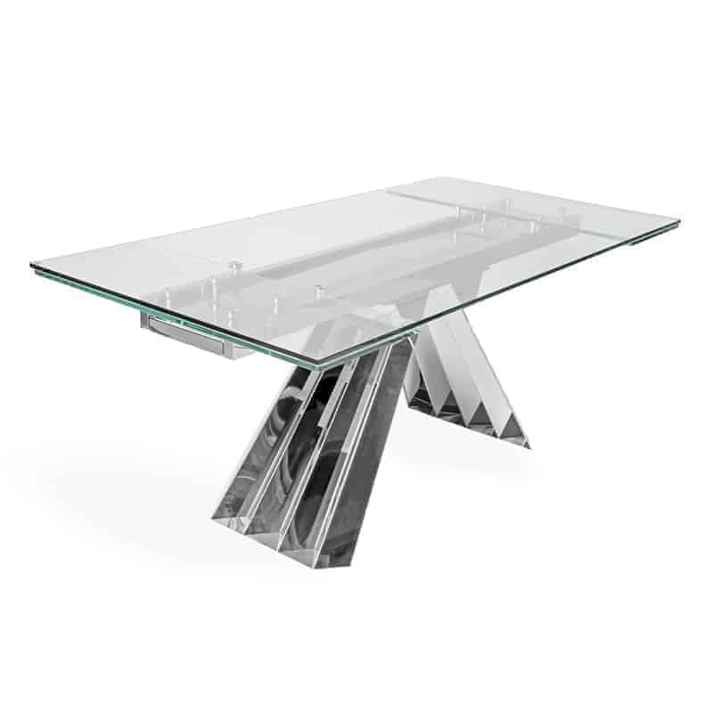 Stół rozkładany szklany Dako 180 - 90 / 250 cm