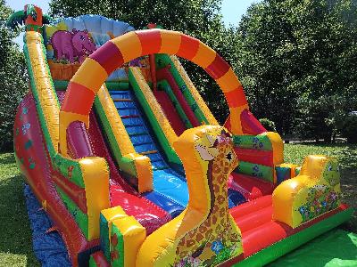 Zjeżdżalnia zjeżdżalnie dmuchańce zamek trampolina popcorn