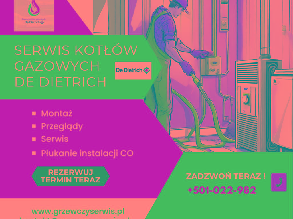 Serwis, naprawa, przegląd kotłów gazowych De Dietrich, Warszawa, mazowieckie
