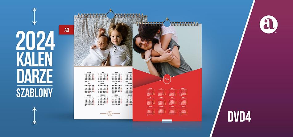 kalendarz 2024, projekt kalendarza, kalendarz szablony, wzor